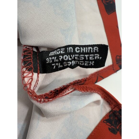 Retro Rifle McDojoLife Mens Shirt Red Samurai All Over Size Large Button Down - Picture 11 of 13